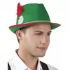Chapeau bavarois vert à plume adulte