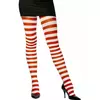 Collant a righe rosse e bianche da donna