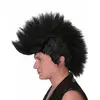 Parrucca punk nera da uomo