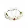 Couronne de fleurs blanches 17 cm
