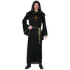 Déguisement moine noir et doré homme, Taille: Medium