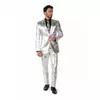 Costume Mr. Shiny Silver homme Opposuits™, Taille: Small (EU 44–46)
