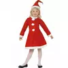 Weihnachtsfrau-Kostüm für Mädchen, Größe: 10-12 Jahre (145/158 cm)