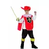 Costume da moschettiere rosso per bambino, Taglia: 4-6 anni (110-120 cm)
