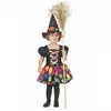 Kleine Hexe Kinderkostüm schwarz-bunt