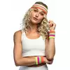 Bandeau et poignets multicolores 80's adulte