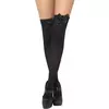 Calze nere con fiocco nero da donna