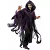 Schwarz/violetter Umhang mit Kapuze für Erwachsene Halloween
