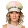 Cappellino reversibile con paillettes madreperla e bianche per adulti