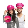 Neonpinke wendbare Paillettenkappe für Erwachsene