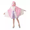 Rosa Poncho-Engelsflügel-Kostüm für Mädchen