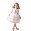 Costume da clown bianco con teschi per bambine, Taglia: 10-12 anni (130-140 cm)
