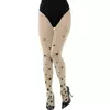 Spinnen-Strumpfhose Halloween Zubehör beige-schwarz