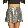 Jupe à sequins argentée femme