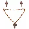 Women's religious necklace and earrings kit