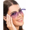 Herzbrille getönte Gläser lila für Erwachsene