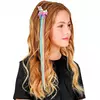 Ciocca di capelli con paillettes multicolori a tema unicorno