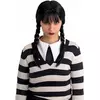 Perruque à tresses noires gothique femme