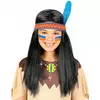 Perruque indien avec bandeau et plume enfant