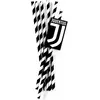 12 Pailles Juventus™ en carton 19,5 cm