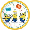 8 Assiettes en carton Minions™ 23 cm
