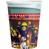 8 bicchieri di carta Sam il pompiere 250 ml