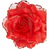 Rose rouge pour cheveux femme