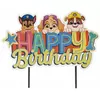 Decorazione per torta Buon compleanno Paw Patrol 17,5 cm
