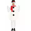 Winterliches Schneemann-Kostüm für Erwachsene weiss-rot-schwarz