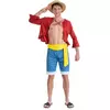 One Piece™ Ruffy-Kostüm für Erwachsene, Größe: Large