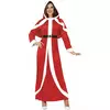 Déguisement mère Noël robe longue femme, Taille: Medium (38–40)