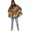 Indianer-Poncho Faschings-Kostüm für Erwachsene Deluxe braun