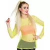 T-shirt fluo jaune années 80 femme