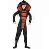 Wilde Kobra-Kinderkostüm für Jungen schwarz-rot, Größe: 5-6 Jahre (110-115 cm)