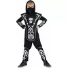 Costume da ninja bambino con teschio, Taglia: 3-4 anni (92-104 cm)