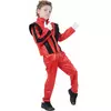 Déguisement star de la pop rouge garçon, Taille: 7–9 ans (120–130 cm)