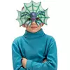 Schaurige Spinnen-Maske für Kinder Halloween-Zubehör blau-grün