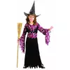 Déguisement sorcière avec chapeau fille Halloween, Taille: 7–9 ans (120–130 cm)