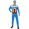 Captain America™ Lizenzkostüm für Herren blau-rot-weiss, Größe: X-Large