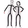 Costume da adulto con maschera Stickman, Taglia: Medium/Large (52)