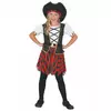 Elegantes Piratenkostüm für Mädchen Seeräuberin bunt, Größe: 7-9 Jahre (120-130 cm)