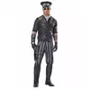 Steampunk-Captain Herrenkostüm schwarz-grau-goldfarben, Größe: X-Large
