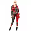 Sexy Harley Quinn™-Damenkostüm Antiheldin Suicide Squad2™ schwarz-rot, Größe: Small