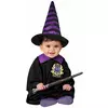 Niedliches Zauberlehrling-Babykostüm für Halloween schwarz-lila, Größe: 24-30 Monate (95 cm)