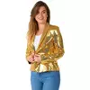 Veste blazer à sequins dorés Suitmeister™ femme, Taille: X-Large (EU 44–46)