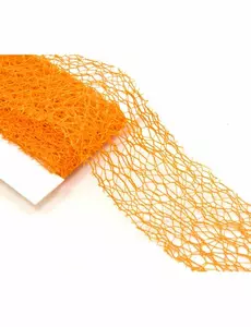 Orange fancy ribbon 3 m x 4 cm
