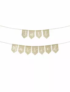 Jute Girlande Just Married 185 x 23 cm Landhaus-Deko