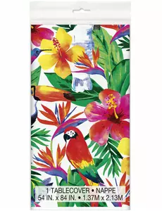 Tovaglia di plastica Palm Tropical Luau 137 x 213 cm