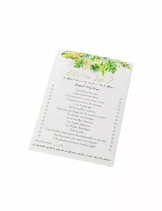 10 carte da gioco Tropical Ivory con lamina dorata 14 x 20 cm