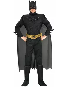 Batman™-Kostüm für Herren mit Muskeln schwarz, Größe: Medium